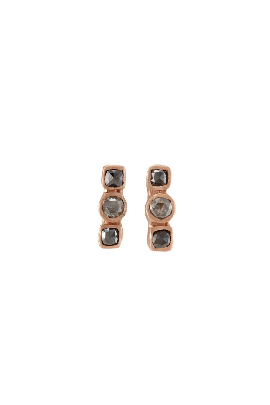 Women Burning Torch Earrings | Esme Earrings Blk Diamond, Rose Gold