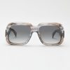 Women Burning Torch Sunglasses | Vintage Menrad Oversized Sunglasses, Taupe