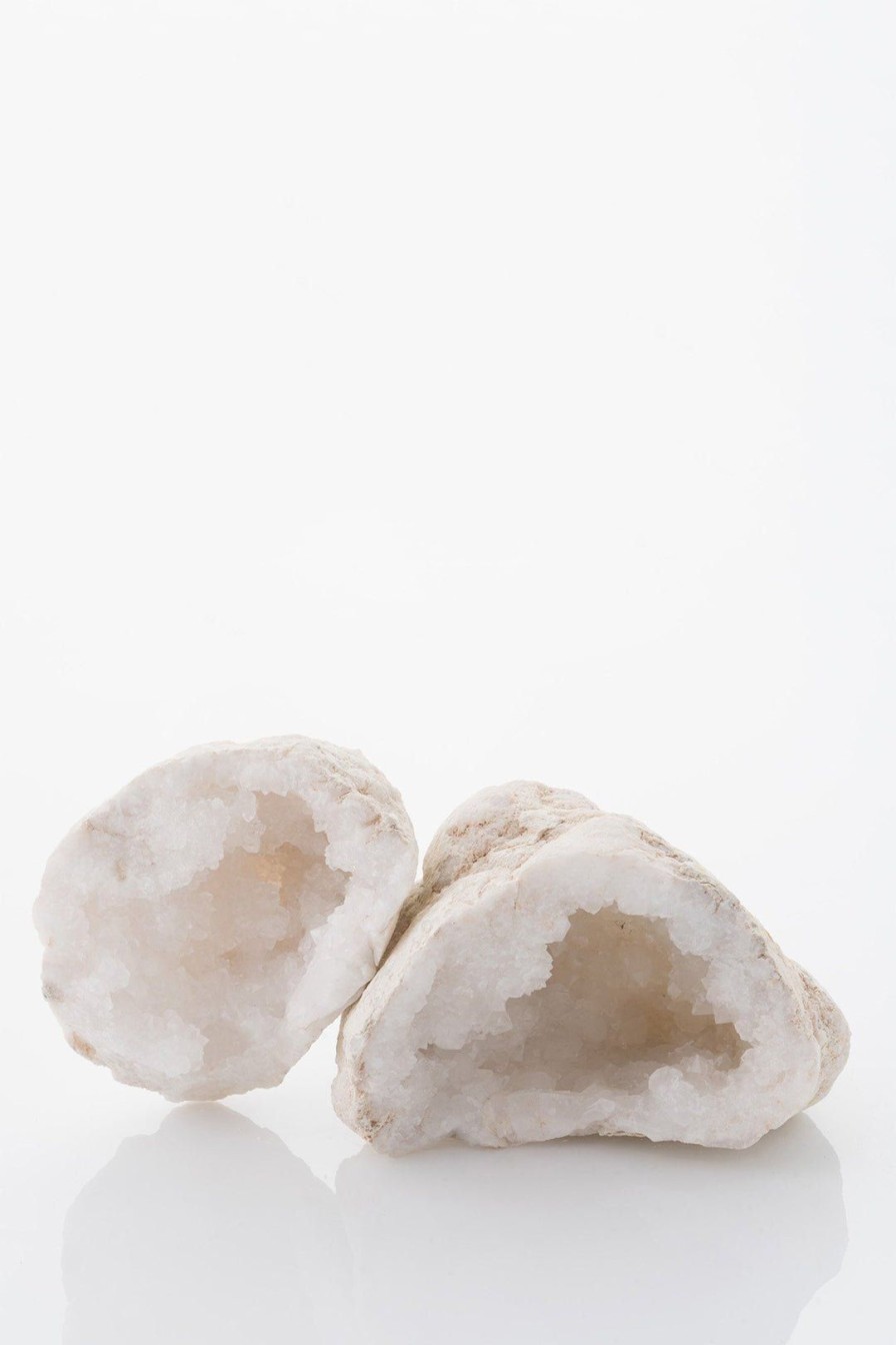 Home Burning Torch | Whole Quartz Geode White