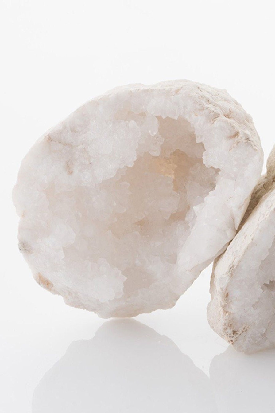 Home Burning Torch | Whole Quartz Geode White