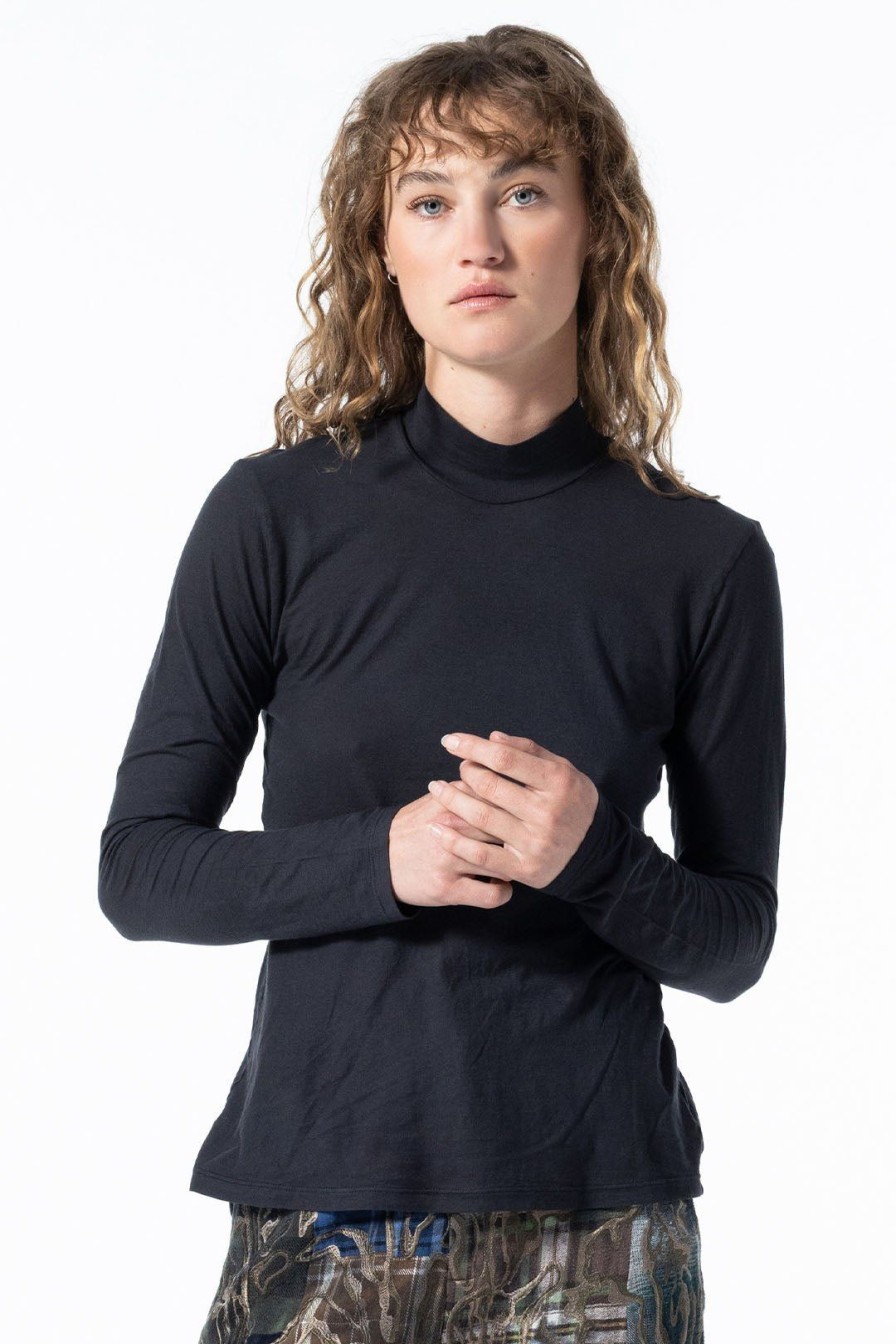 Women Burning Torch Tees | P.C.H. Turtleneck, Black