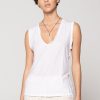 Women Burning Torch Tees | P.C.H. Tank, White