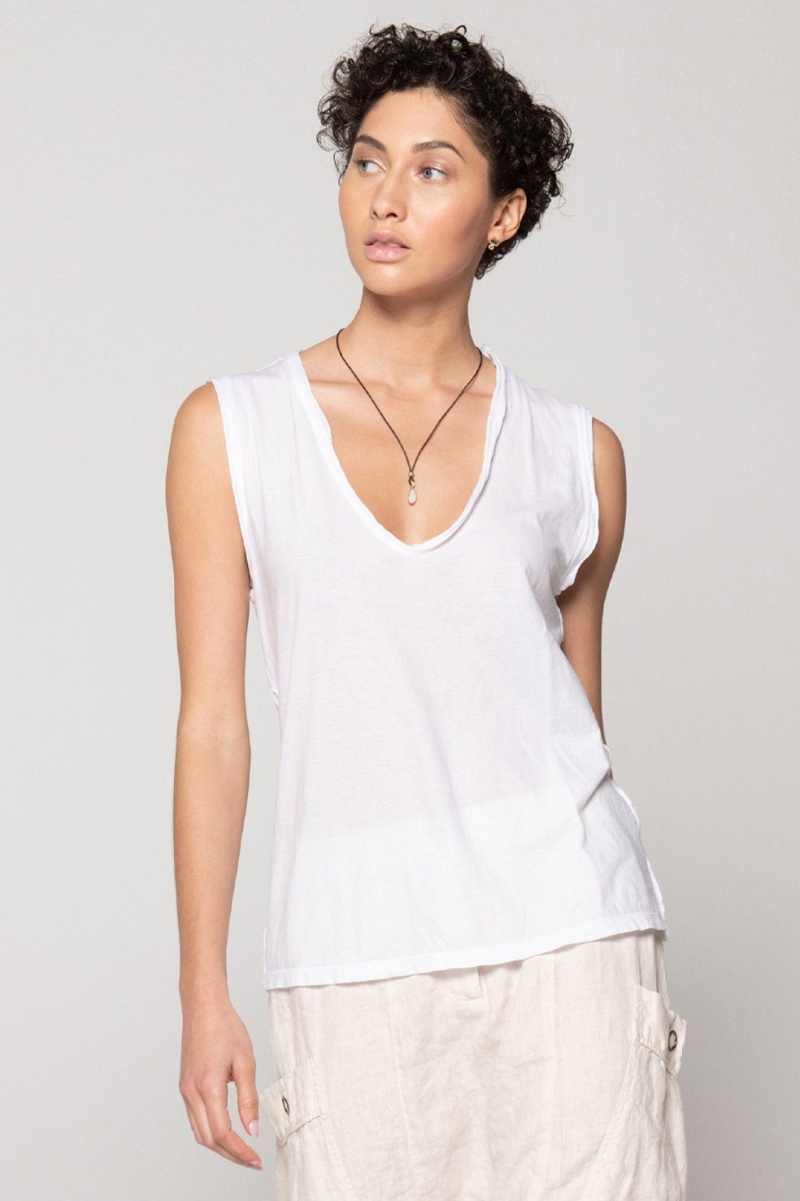 Women Burning Torch Tees | P.C.H. Tank, White