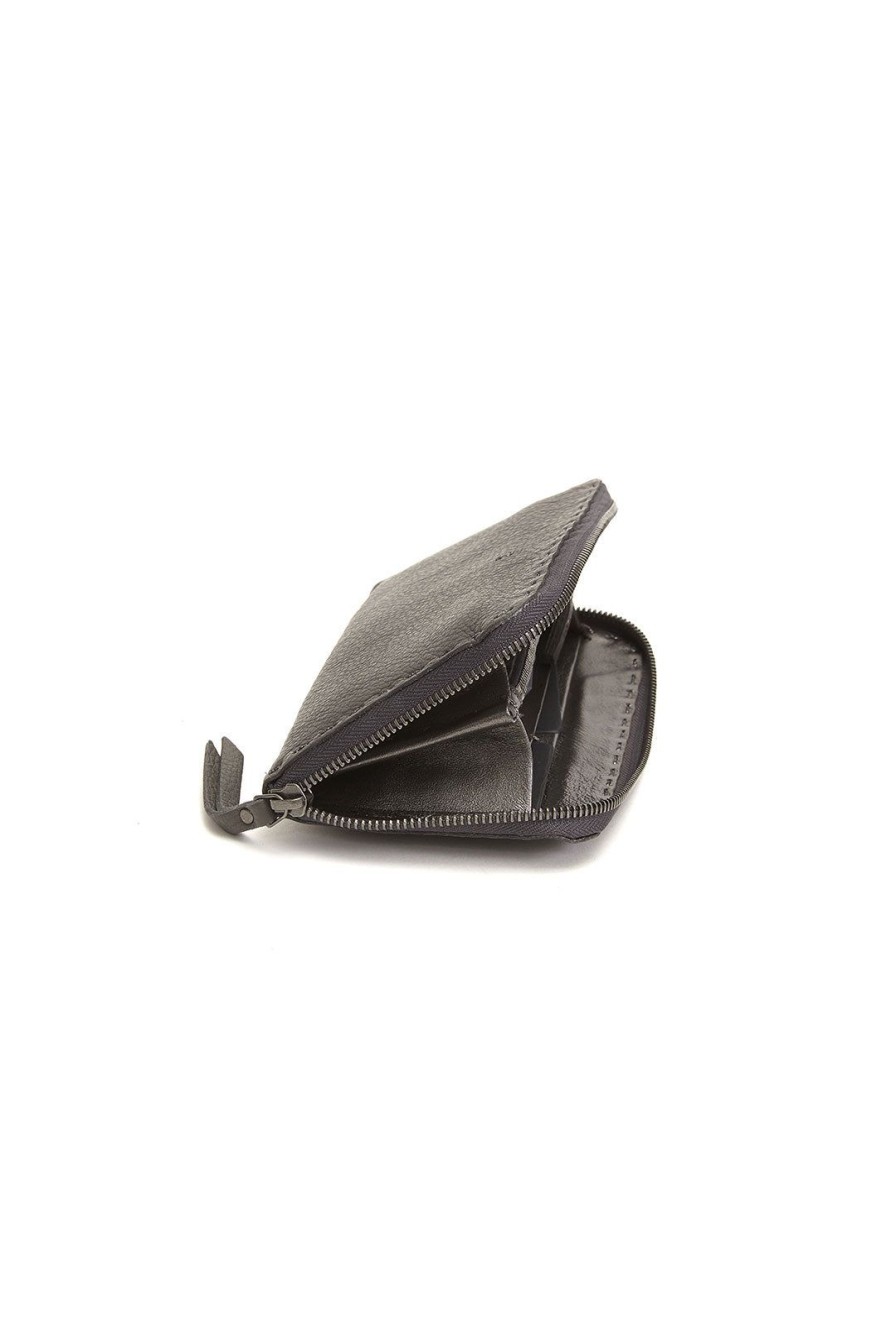 Women Burning Torch Wallets & Pouches | Henry Beguelin Zip Wallet Bovine Grey Charcoal