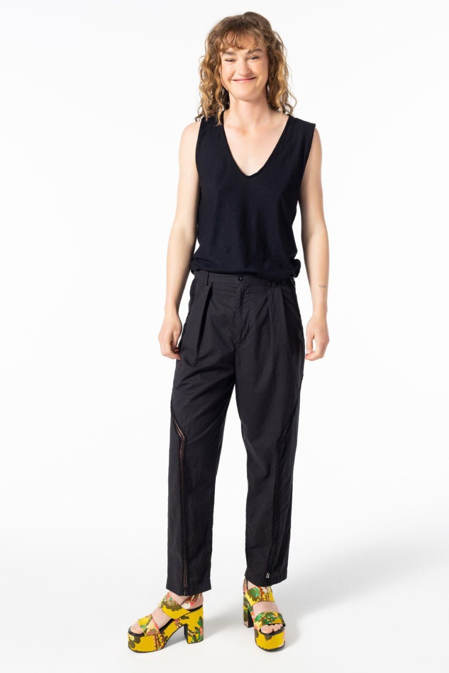 Women Burning Torch Bottoms | Alexandria Trousers, Black