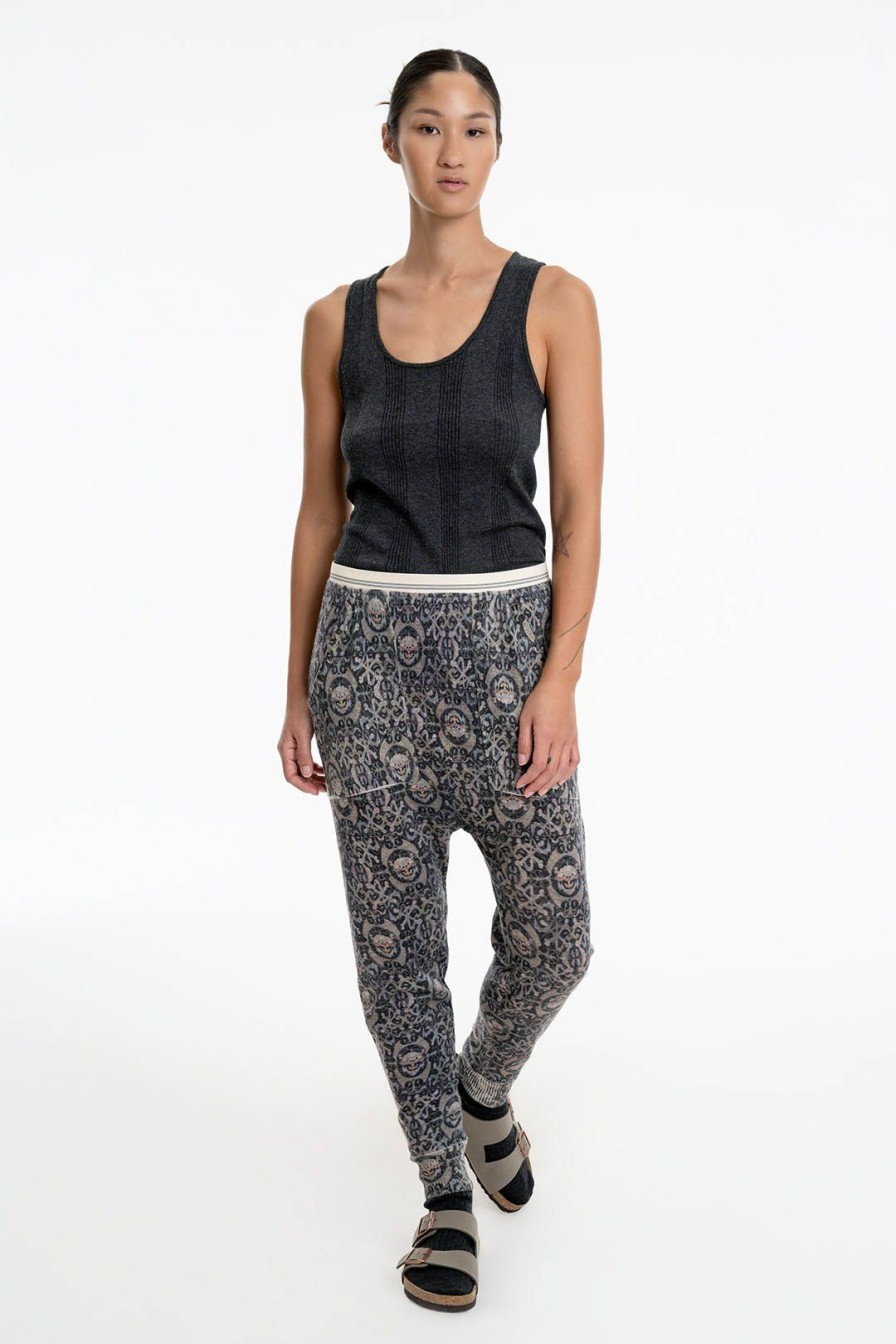 Women Burning Torch Bottoms | Tate Printed Cashmere Jogger, Nouveau