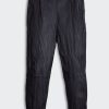 Women Burning Torch Leather | Leather Jogger Pant, Black