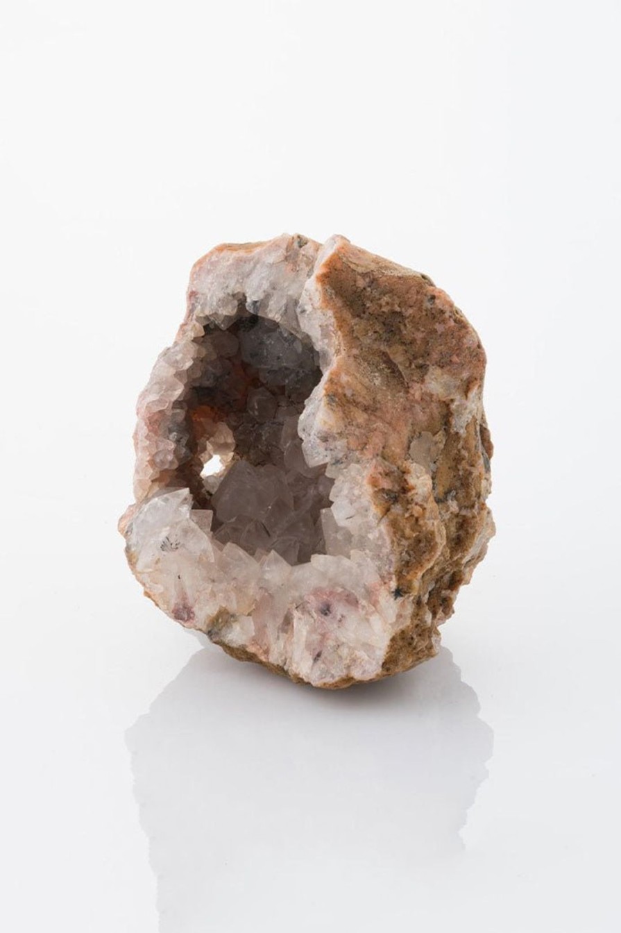 Home Burning Torch | Pink Rutilated Geode Grey